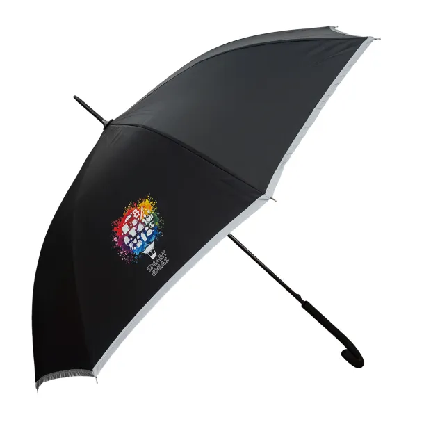 REFU umbrella with reflective tape Black