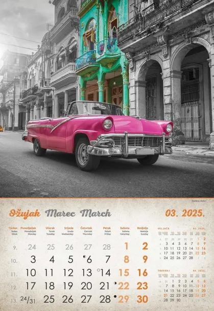  "VINTAGE GRADOVI" color calendar Color