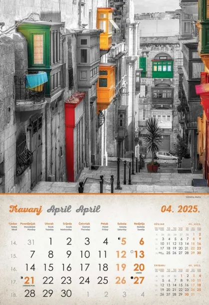  "VINTAGE GRADOVI" color calendar Color