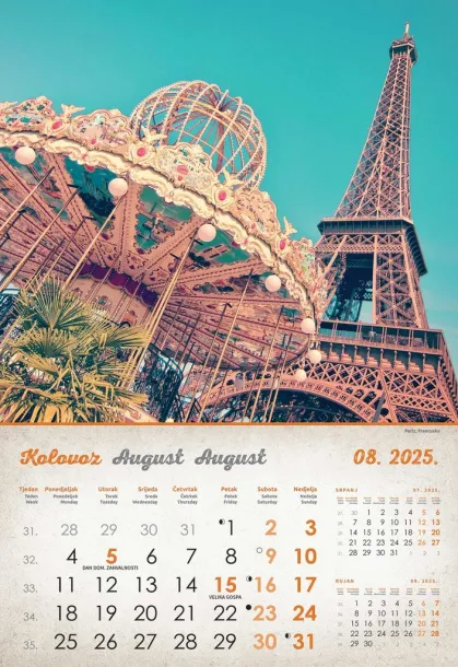  "VINTAGE GRADOVI" color kalendar Color