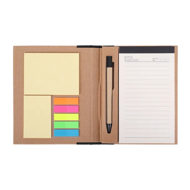 ECO NOTE notebook with paper notes Black