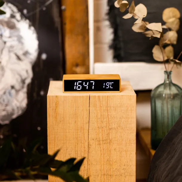 CONTI wireless charger with clock Beige