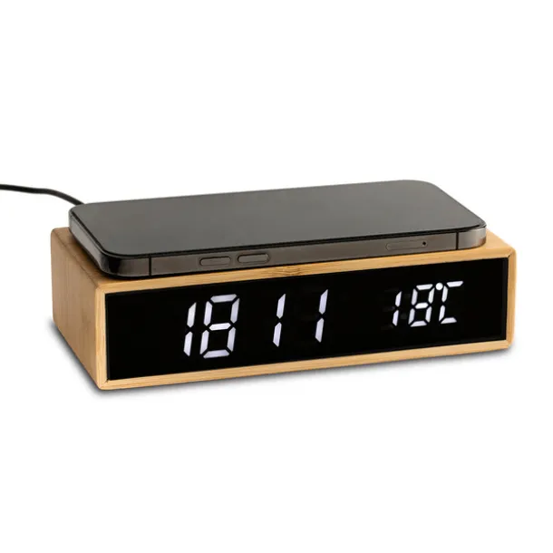 CONTI wireless charger with clock Beige