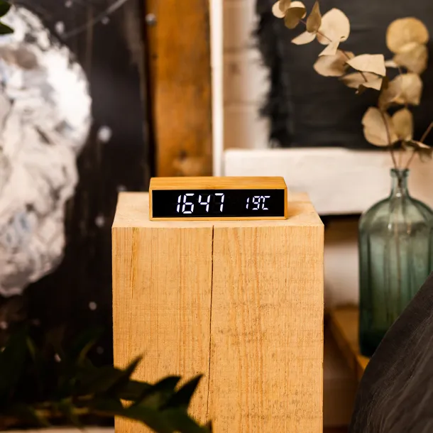 CONTI wireless charger with clock Beige