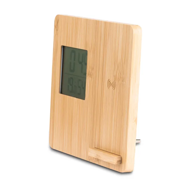 HIXON weather station with wireless charger Beige