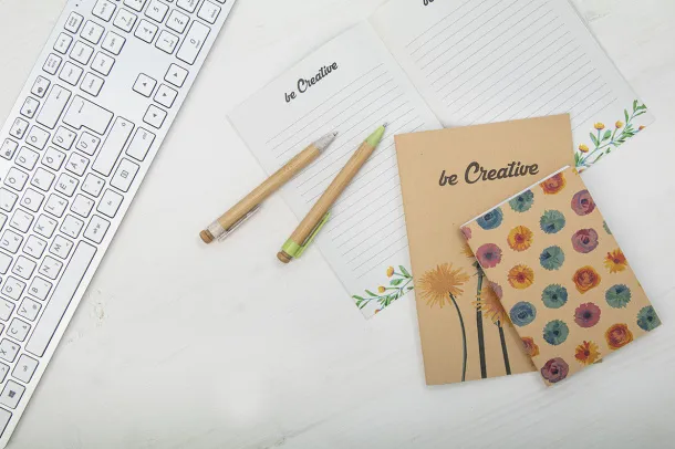 CreaNote Plus Eco personalizirani notes, A6 Prirodna