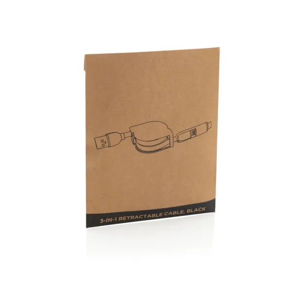  3-in-1 retractable cable - XD Collection Black 