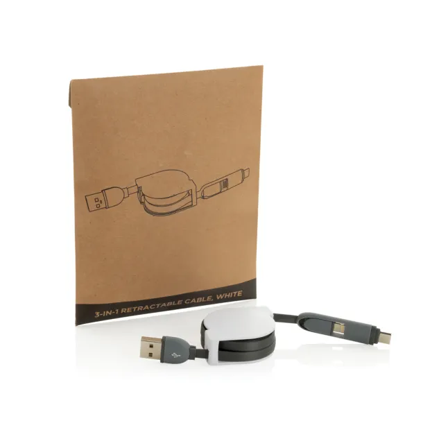  3-in-1 retractable cable - XD Collection Grey 