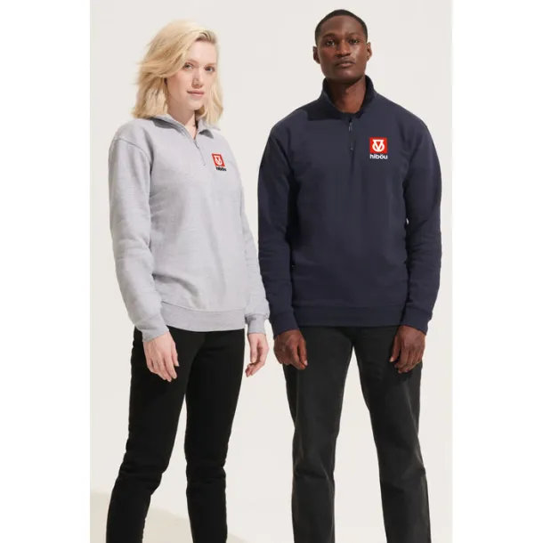 SOL'S CONRAD Sweat Zip Collar French Navy
