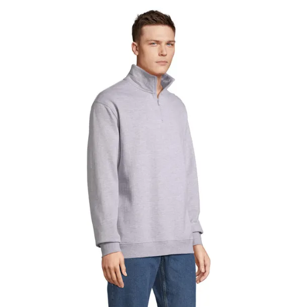 SOL'S CONRAD Sweat Zip Collar Grey Melange