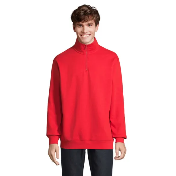 SOL'S CONRAD Sweat Zip Collar Bright Red