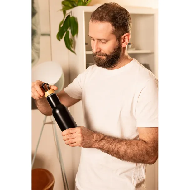 LOME 400 ml vacuum bottle Black