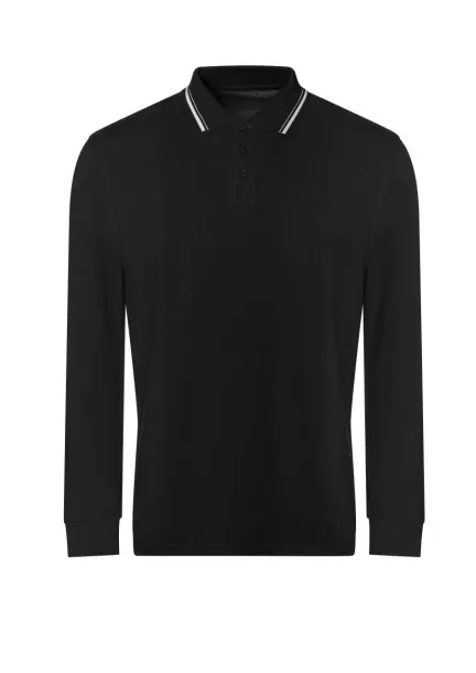 100 polo majica dugih rukava, 180 g/m2 - Just Polos Crna Bijela