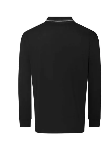 100 polo majica dugih rukava, 180 g/m2 - Just Polos Crna Bijela
