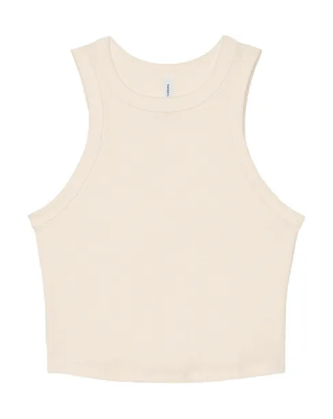  Women's Micro Rib Racer Tank - Bella+Canvas Solid Natural Blend