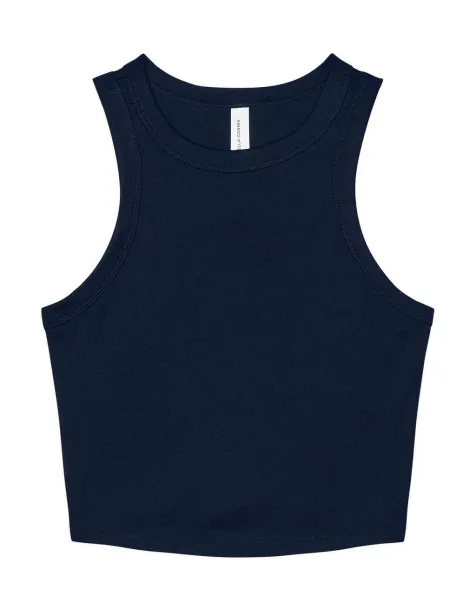  Women's Micro Rib Racer Tank - Bella+Canvas Solid Navy Blend