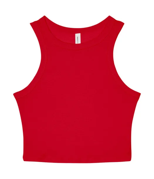  Women's Micro Rib Racer Tank - Bella+Canvas Solid Red Blend