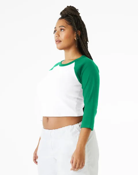  Women's Micro Rib 3/4 Raglan Baby Tee - Bella+Canvas