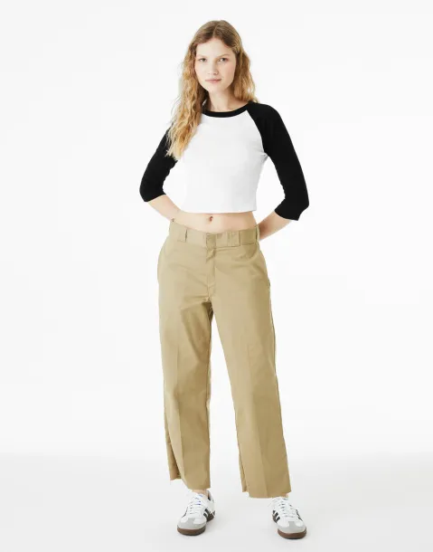  Women's Micro Rib 3/4 Raglan Baby Tee - Bella+Canvas