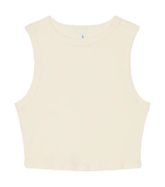  Ženski crop top od mikro rebraste tkanine - Bella+Canvas Solid Natural Blend