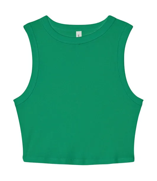  Women's Micro Rib Muscle Crop Tank - Bella+Canvas Solid Kelly Blend