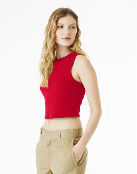  Ženski crop top od mikro rebraste tkanine - Bella+Canvas