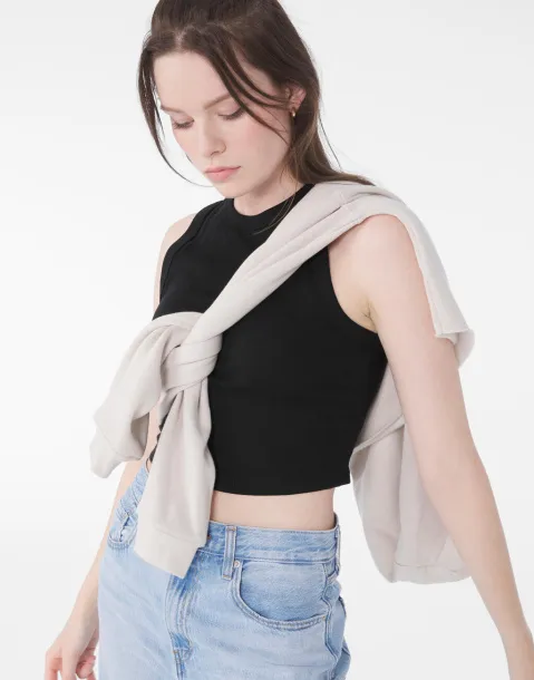  Ženski crop top od mikro rebraste tkanine - Bella+Canvas