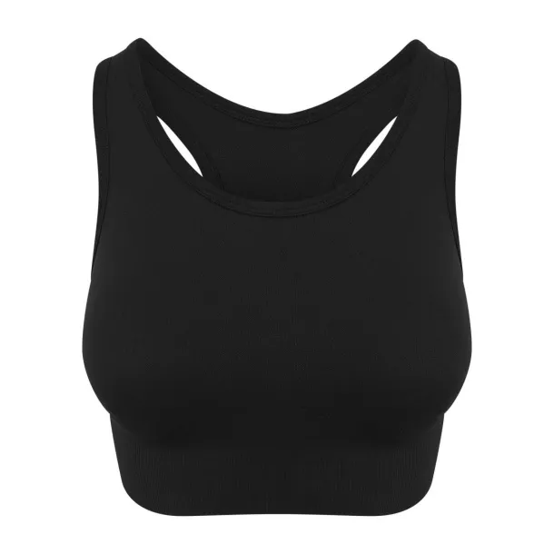 COOL WOMEN'S SEAMLESS CROP TOP - Just Cool Black