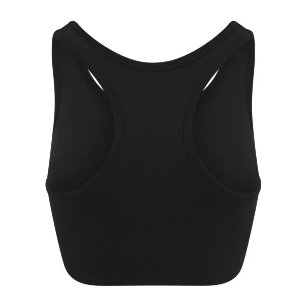 COOL ženski bešavni crop top - Just Cool Crna