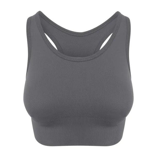 COOL ženski bešavni crop top, 300 g/m2 - Just Cool Iron Grey