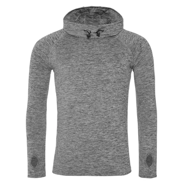  muški cool hoodie s višim ovratnikom, 210 g/m2 - Just Cool Grey Melange
