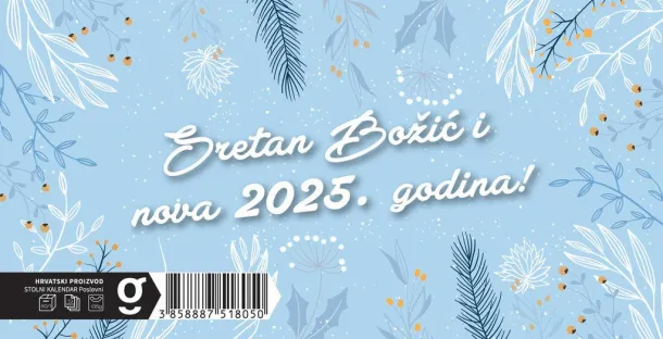  "POSLOVNI SIVO - PLAVI" 13 list., dim: 20,5x14,5 cm, stolni kalendar, koverta, P/50 Color