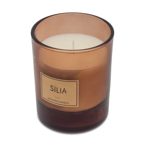 SILIA candle in a wooden box Brown
