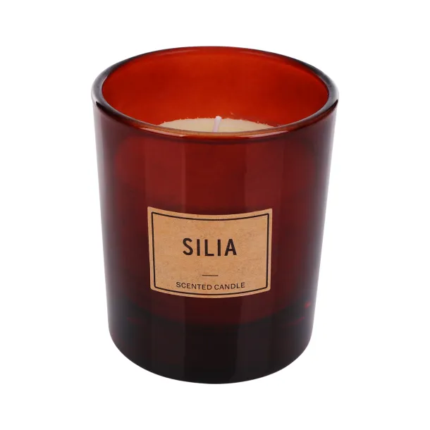 SILIA candle in a wooden box Brown