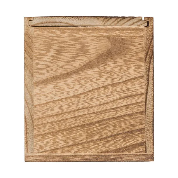SILIA candle in a wooden box Brown