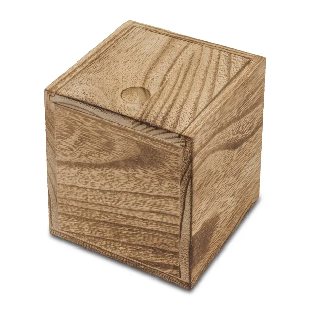 SILIA candle in a wooden box Brown