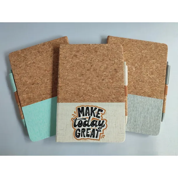 TOSSA poklon set notes i kemijska olovka Zelena