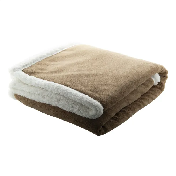 Sammia coral fleece blanket Brown