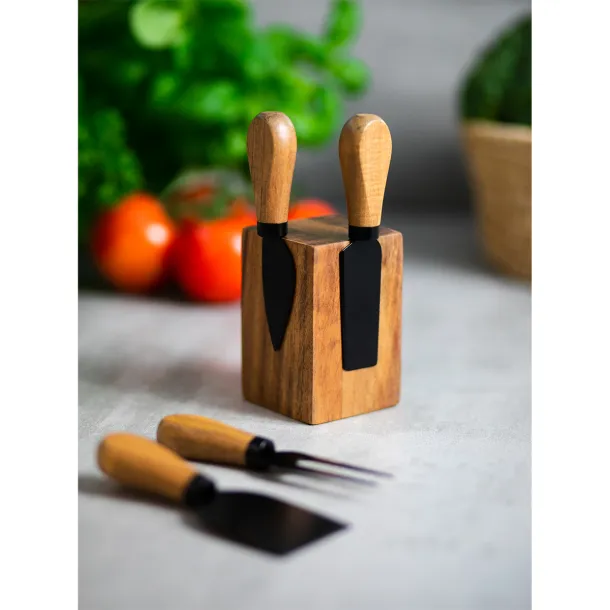PIACENZA cheese set Brown