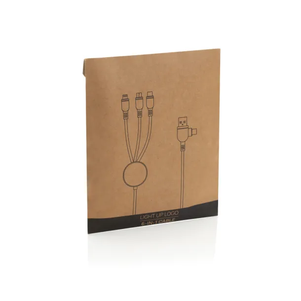  Light up logo 6-in-1 cable - XD Collection Black 