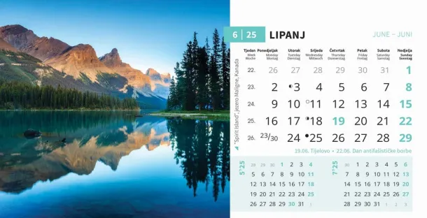  "BISERI SVIJETA" 13 sheets, format: 20,5x14,5 cm, desk calendar, envelope, P/50 Color