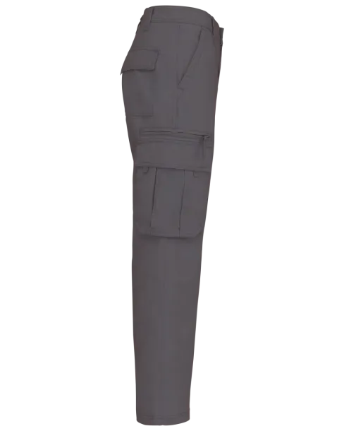  MULTI POCKET TROUSERS - Kariban Tamno siva