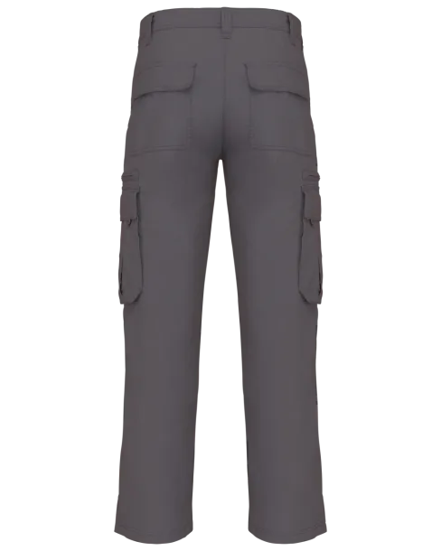  MULTI POCKET TROUSERS - Kariban Tamno siva