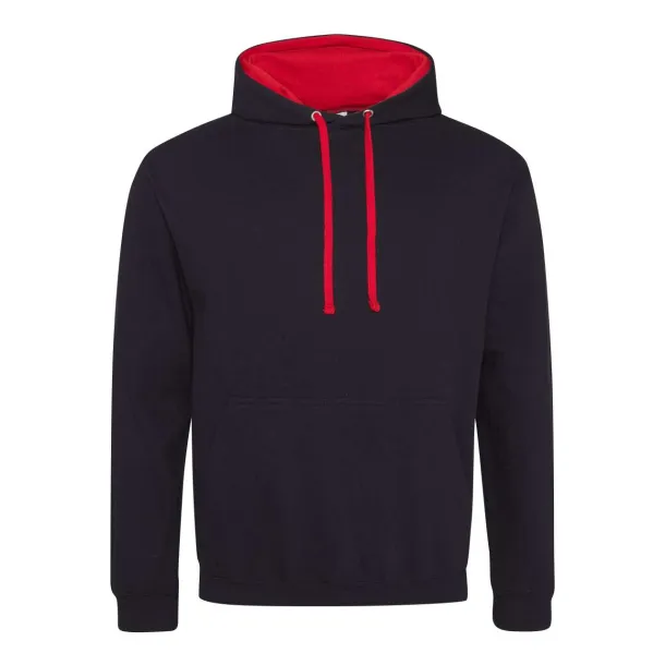 Varsitiy hoodica, 280 g/m2 - Just Hoods Crna Crvena