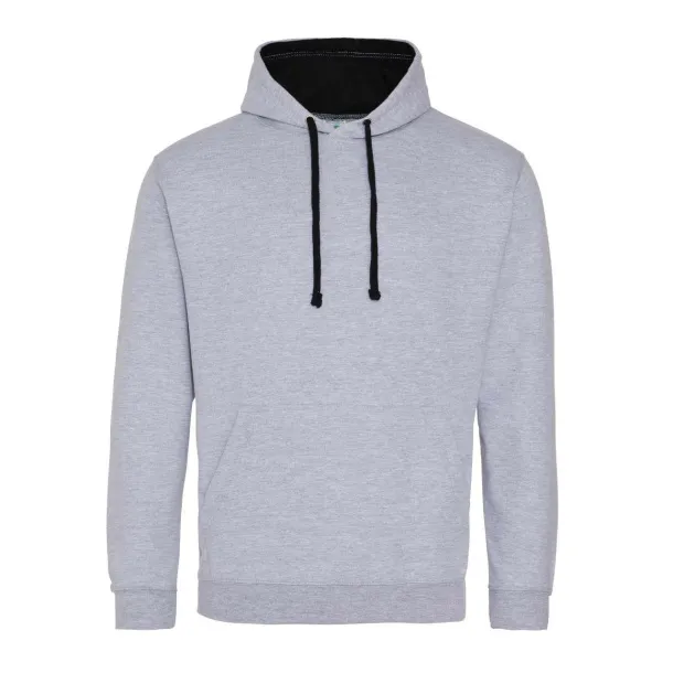 Varsitiy hoodica - Just Hoods Heather Grey Jet Black
