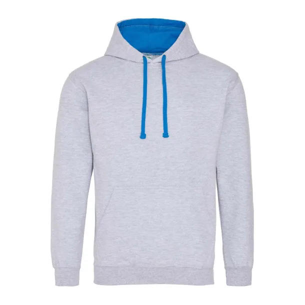  Varsitiy hoodica, 280 g/m2 - Just Hoods Heather Grey Sapphire Blue