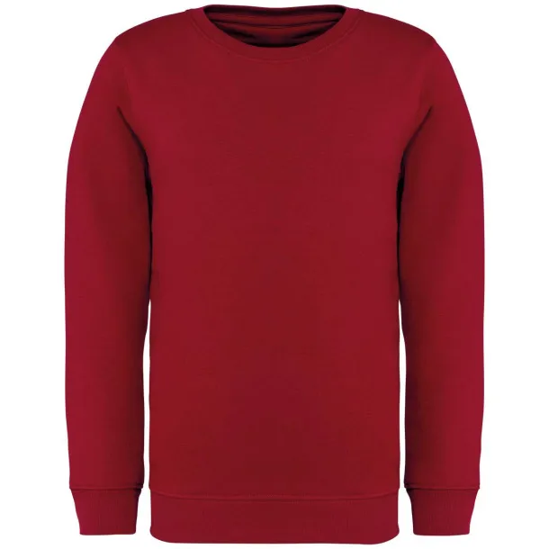  KIDS' ECO-FRIENDLY ROUND NECK SWEATSHIRT - Native Spirit Hibiscus Red