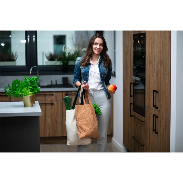 ALMADA cork shopping bag Beige