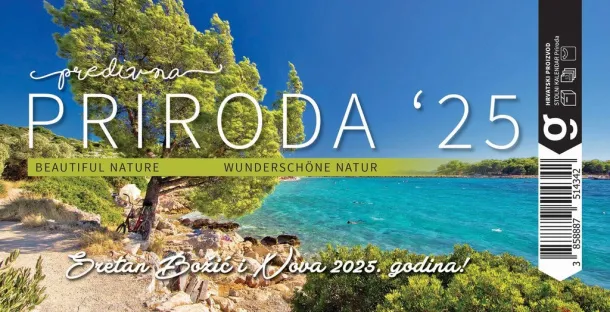  "PRIRODA" 13 sheets, format: 20,5x14,5 cm, desk calendar, envelope, P/50 Color