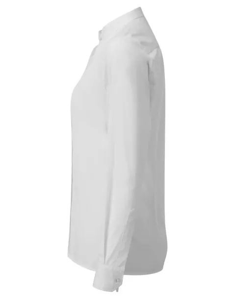 'GRANDAD' WOMEN’S BANDED COLLAR SHIRT - Premier White